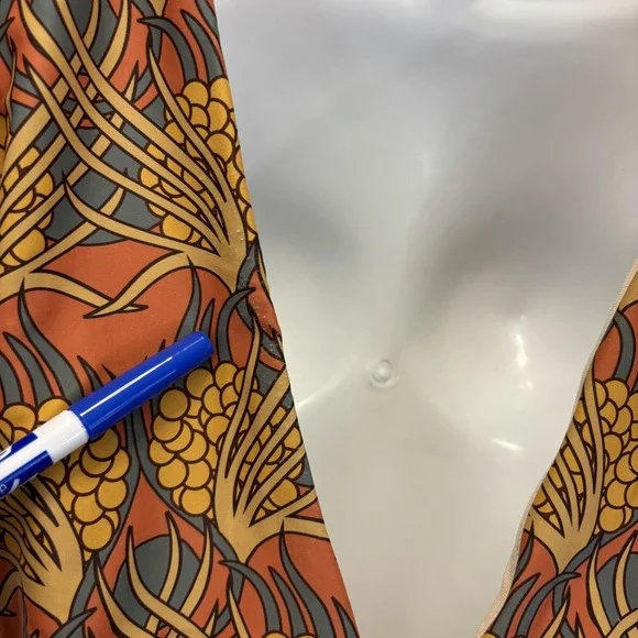 Albion One Piece Swimsuit Womens Medium Brown Orange Floral Tropical Wirefree - Picture 10 of 15